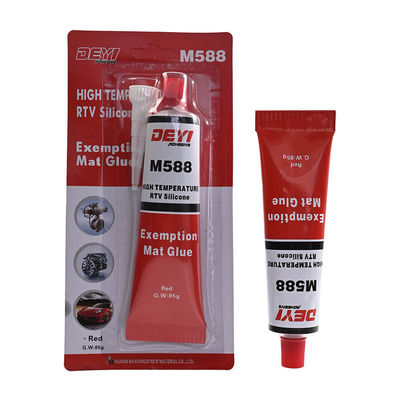 M588 Pembuat Gasket RTV Neutral Suhu Tinggi Dalam Merah Untuk Penyegelan Industri