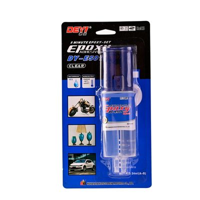 Lem Syringe Epoxy AB 24ml Lem Tahan Minyak Tahan Asam Perekat Epoxy Dua Komponen