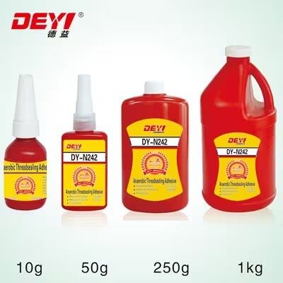 N242 Biru Perekat Threadlocker Kekuatan Sedang Cepat Menyembuhkan Untuk Penguncian Sekrup Dan Mur