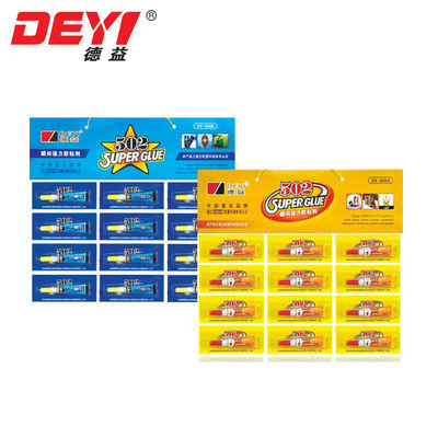 Merah Biru 502 Super Glue 15-20 detik Waktu penyembuhan awal 3g/tube