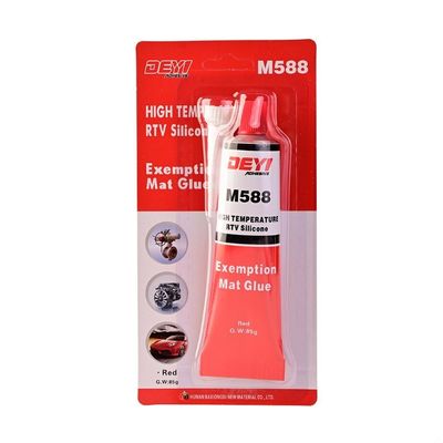 M588 Pembuat Gasket RTV Neutral Suhu Tinggi Dalam Merah Untuk Penyegelan Industri