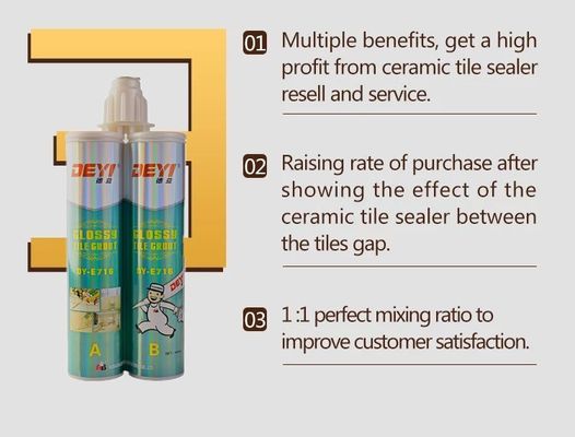Epoxy Resin Dan Hardener Swimming Pool Tile Adhesive Grout Untuk Membangun Gap Penuh