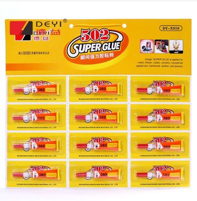12pcs 3g 502 Super Glue Kekuatan Industri Perekat Untuk Berbagai Permukaan