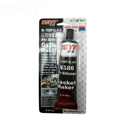 Aplikasi Industri 85g Black Temp RTV Silicone Sealant Adhesive Gasket Maker