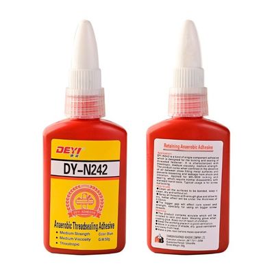 12 Bulan Shelf Life Metakrilat Kekuatan Sedeng Katup Sudut Anaerobik Adhesive Threadlocker Biru
