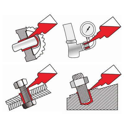 Lem Cairan Untuk Suhu Tinggi Merah Botol Kecil Pipa Sealant Thread Locking Adhesive