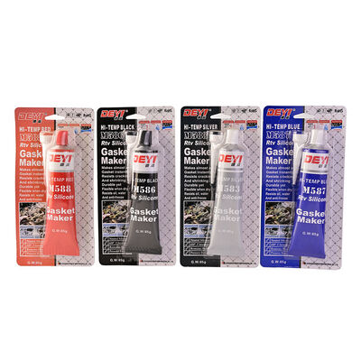 Black High Temperature Resistance RTV Silicone Sealant Gasket Maker dengan Acetoxy Neutral Curing untuk Multi-Surface Adhesion