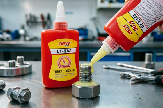 Lem Anaerobik Perekat Threadlocker Kuning Muda Dirancang untuk Memberikan Penguncian Benang yang Aman dan Anti Bocor dalam Rakitan