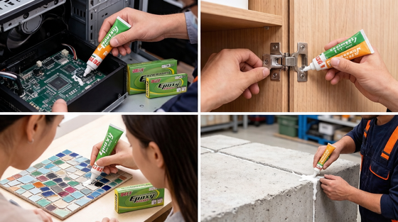 Perekat Epoksi Tahan Kimia | 90 Menit Menyembuhkan Lem Kekuatan Tinggi untuk Logam, Kayu & Kaca