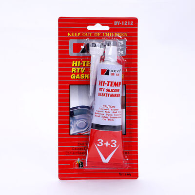 High Temp RTV Silicone Gasket Maker - Instant Cure Adhesive Sealant untuk Flanges Flat, Valves & Pumps