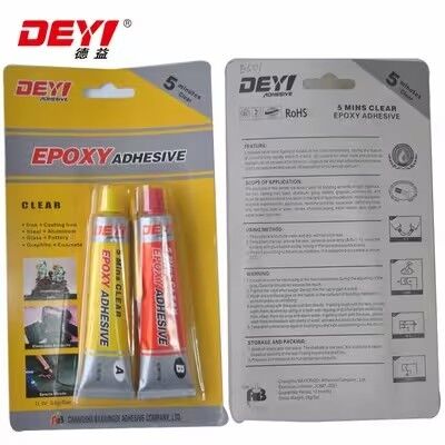 5-Minute Fast Cure Clear Epoxy AB Glue Low Odor Adhesive untuk Steel & Plastic Bonding