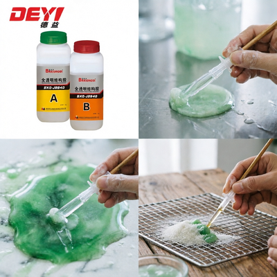 Crystal Clear AB Structural Adhesive Glue Epoxy Berkualitas Elektronik untuk perakitan peralatan