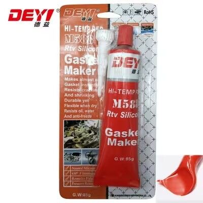 Merah RTV Suhu Tinggi Silikon Gasket Maker