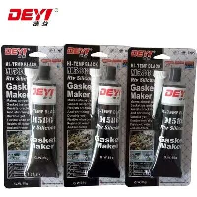 Black RTV Silicone Sealant Adhesive Gasket Maker Temp Tinggi Untuk Peralatan Industri
