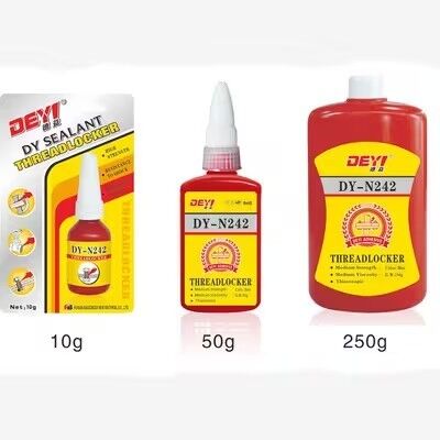 N242 Biru Perekat Threadlocker Kekuatan Sedang Cepat Menyembuhkan Untuk Penguncian Sekrup Dan Mur