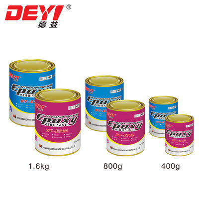 Dua Bagian Epoxy Resin Glue Tinggi Kekuatan Dekorasi Perekat Anti-penuaan Untuk Film Dekoratif Dan Bahan Bangunan
