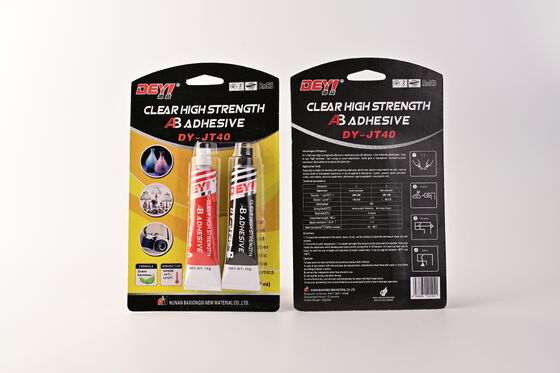 Crystal Clear Waterproof AB Adhesive Glue Akrilik Modifikasi Kekuatan Tinggi untuk Ikatan Industri