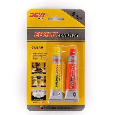 Quick-Set 5-Min Clear Epoxy AB Glue High Strength Adhesive 30-Min Fast Curing Untuk Perbaikan Industri Logam Dan perakitan presisi